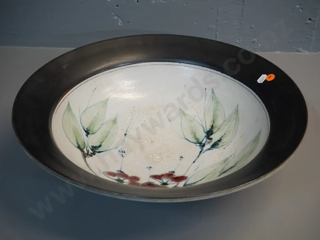 Neil Grant NZ large studio pottery bowl H-120 D-400 Image 1++