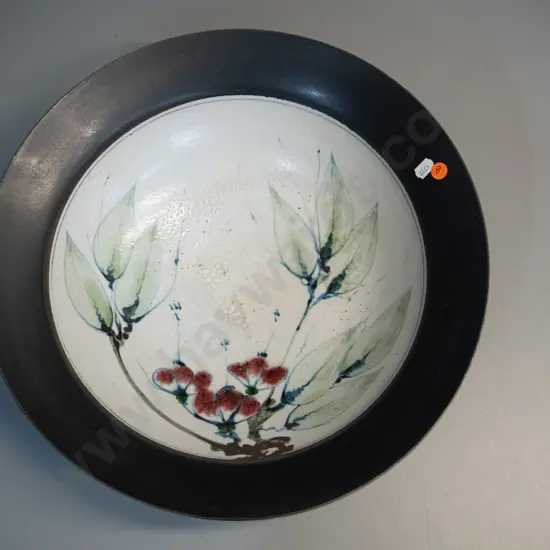 Neil Grant NZ large studio pottery bowl H-120 D-400