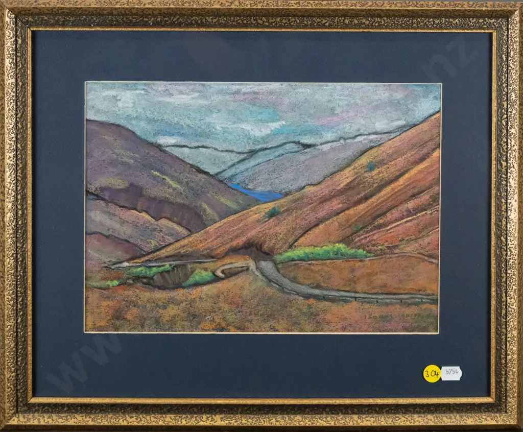 Isobel Spittle - framed pastel "The Crown Range" H-200 W-290 Image 1++