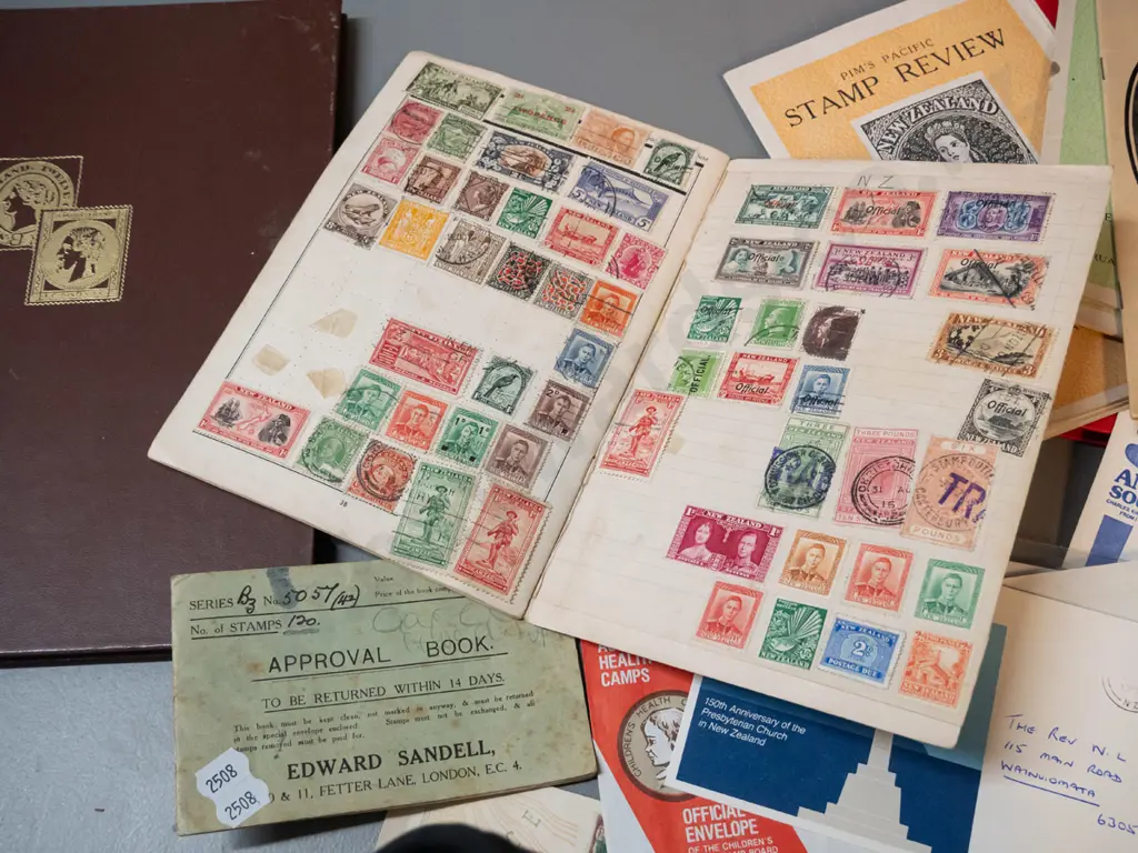 large collection of vintage stamp albums, loose stamps, some first day covers, and a small box of photo corners, Image 1++