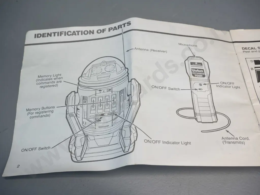 Verbot voice-control toy robot with remote, instructions and original box. Robot is H-230 W-140 D-150 Image 1++