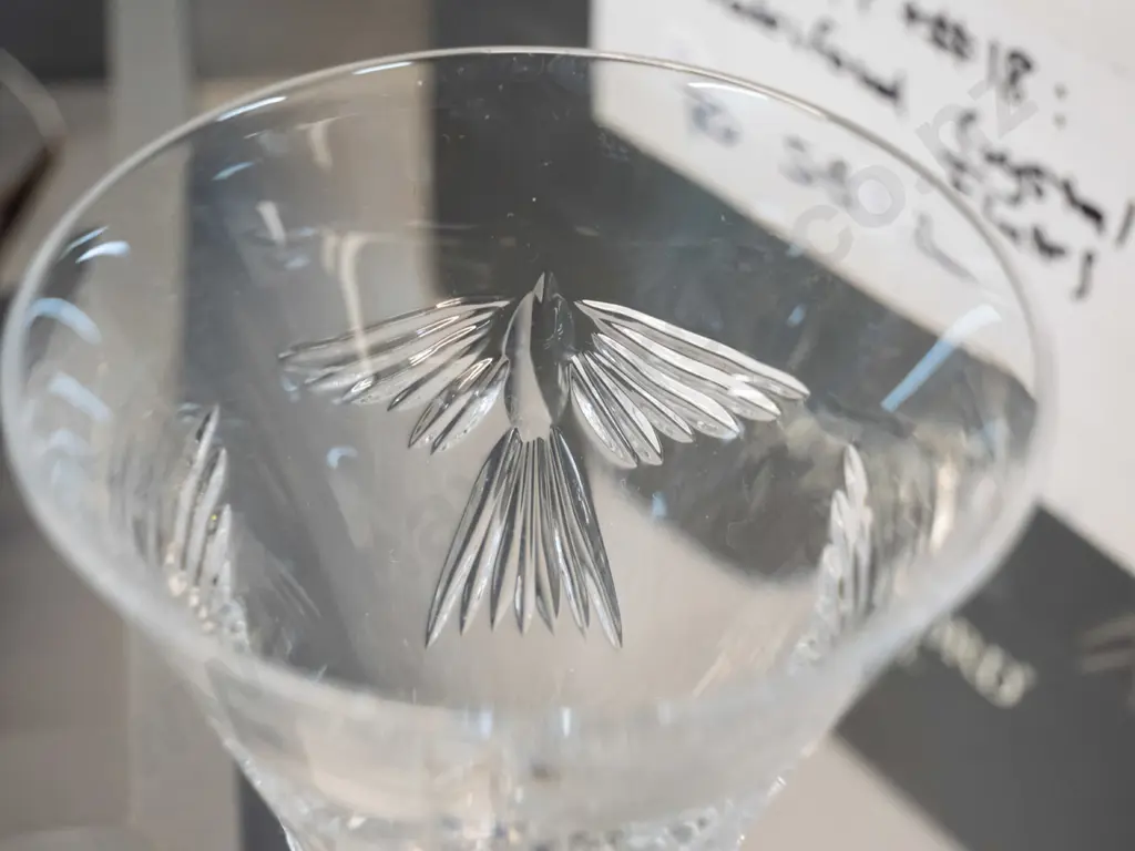 pair of Waterford Millennium Collection crystal champagne "Peace" toasting flutes H-230 in original box Image 1++