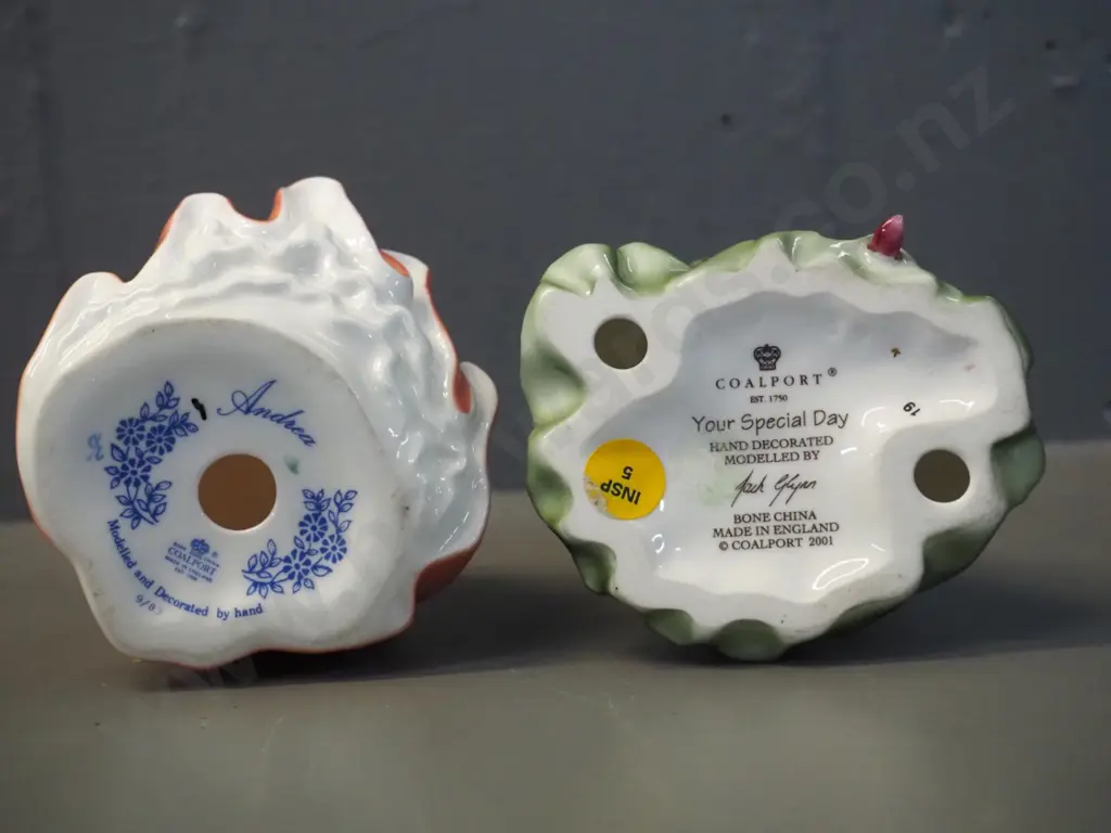 2 small Coalport figurines - "Your Special Day" and "Andrea" - both approx H-140 Image 1++