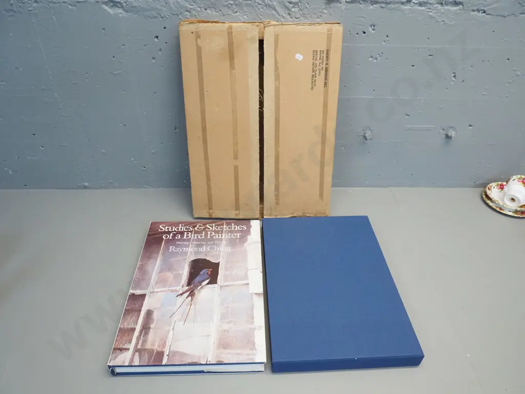 Art book - Studies & Sketches of a Bird Painter - Raymond Ching - with slip-case and original freight carton, 1981 Image 1++