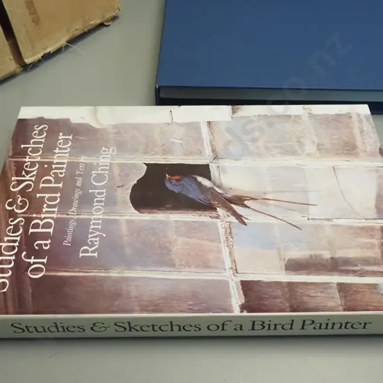Art book - Studies & Sketches of a Bird Painter - Raymond Ching - with slip-case and original freight carton, 1981