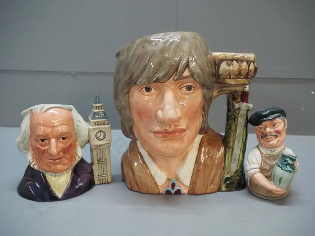 3 Royal Doulton character jugs - Romeo H-200, John Doulton and Albert Sagger the Potter Image 1++