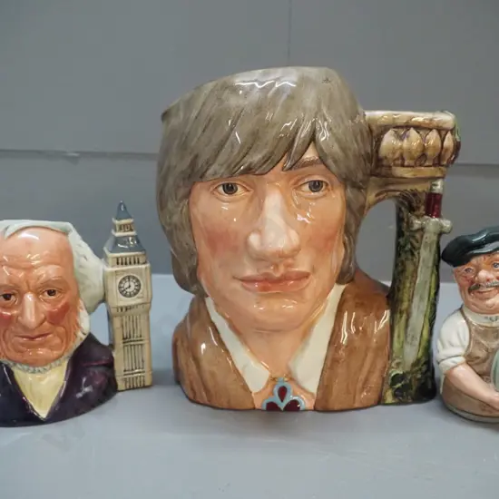 3 Royal Doulton character jugs - Romeo H-200, John Doulton and Albert Sagger the Potter
