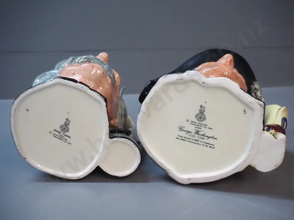 2 Royal Doulton character jugs - George Washington and Mark Twain, both approx H-200 Image 1++
