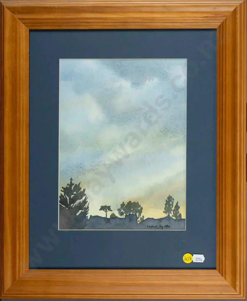 Isobel Spittle - framed watercolour "Dunedin 413" H-240 W-180 Image 1++