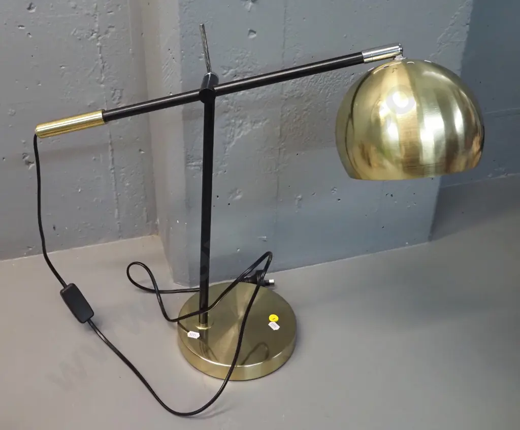 Home Co brass and black finished metal cantilever adjustable table lamp H-500 L-520 as photographed Image 1++