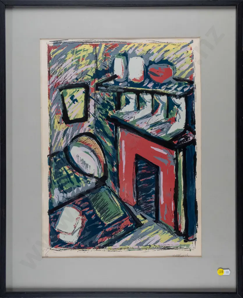 LM Beech 1988 - framed ltd edition print 15/16 "Room braid road" H-450 W-320 Image 1++