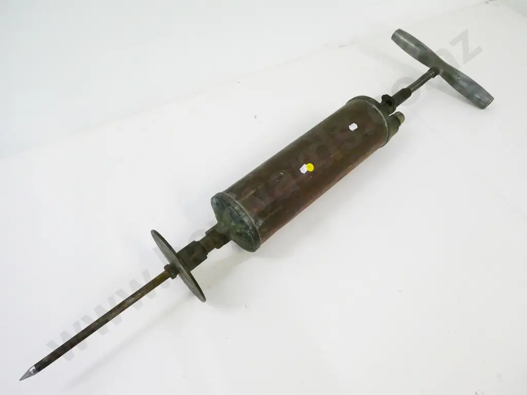 Neil A. Mclean San Francisco "Fumigun" pump with base spike, copper, brass and other metals H-1020 Image 1++