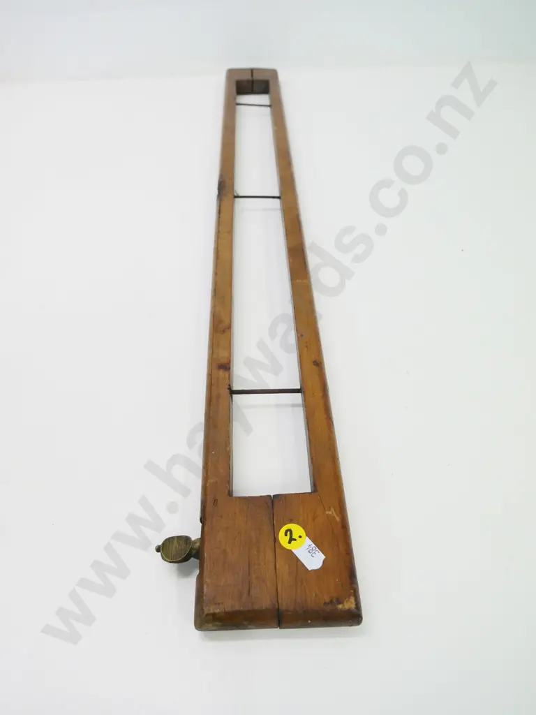 antique library newspaper binding frame with brass screw closure - wear & tear L-800 Image 1++