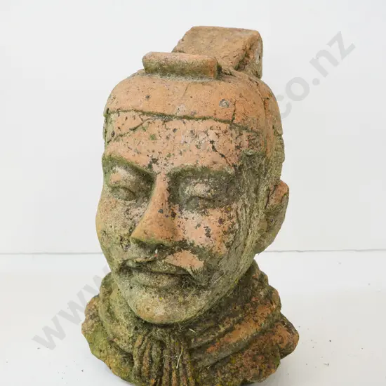 terracotta garden ornament - asian style head H-270