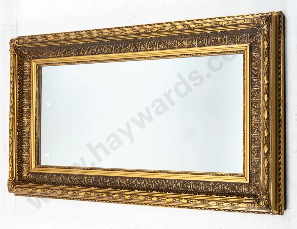 gilt framed wall mirror H-500 W-890 Image 1++