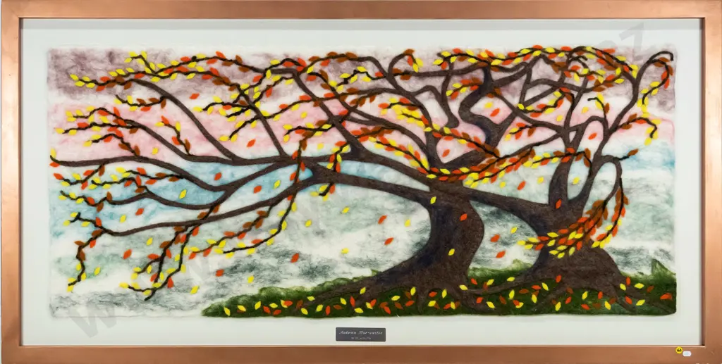 Colin Coutts - framed felted wool "Autumn Nor-easter" H-590 W-1380 Image 1++