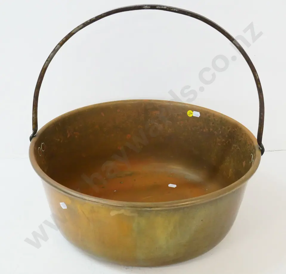 brass jam pan - Diameter 420, H-400 with handle up Image 1++