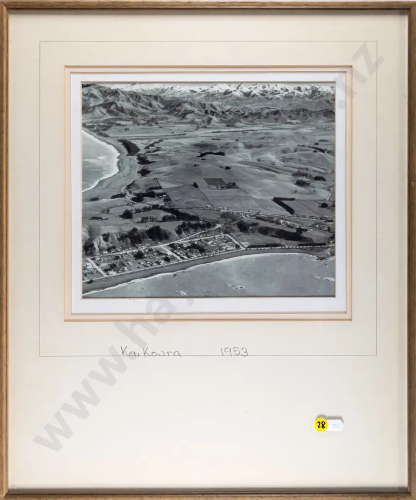 framed black & white photograph - Kaikoura 1953 H-220 W-260 Image 1++