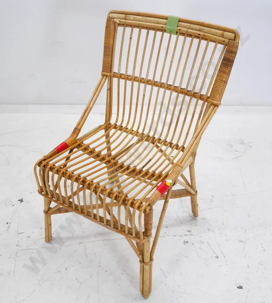 vintage cane occasional chair H760 W550 D420 Image 1++
