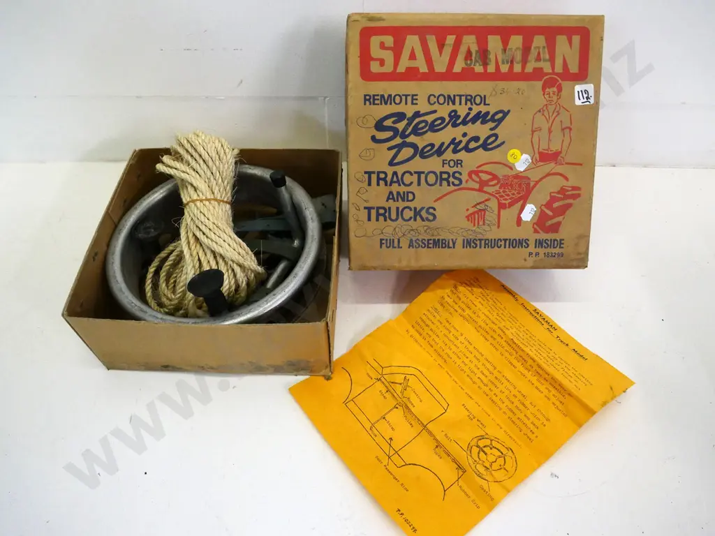vintage Savaman cab model remote control steering device for tractors & trucks, in original box with instruction sheet Image 1++