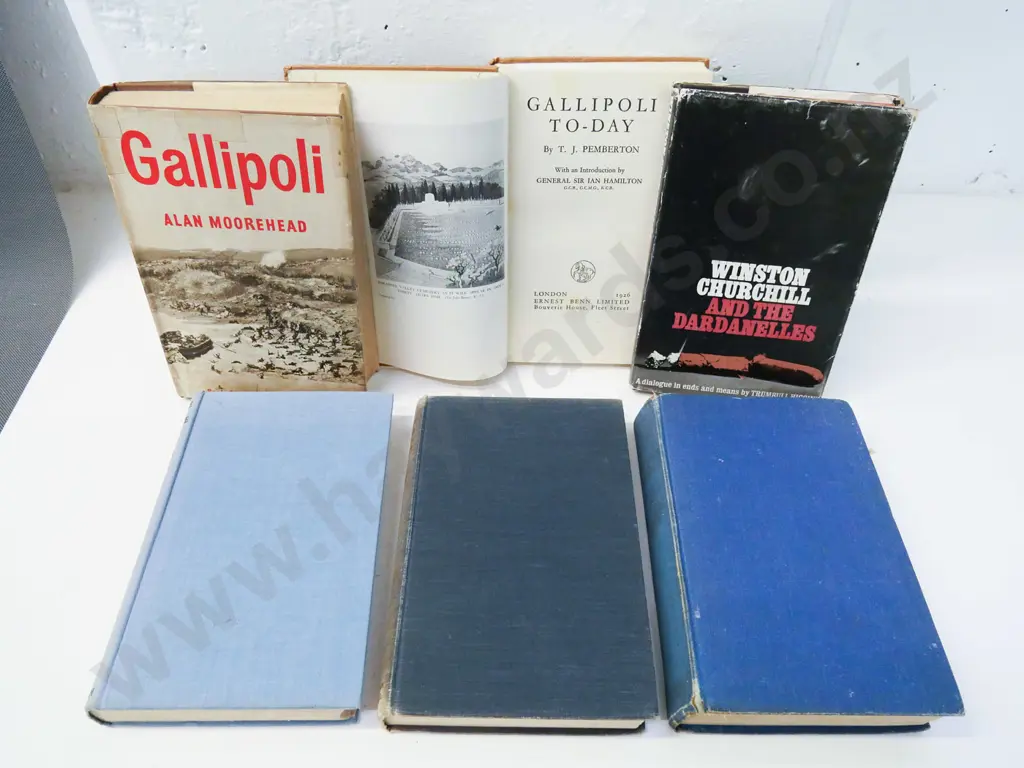6 books - Gallipoli x 2, Churchill in the Dardanelles, 3 books on the battle of River Plate (Strabolgi, Campbell, Pope) Image 1++