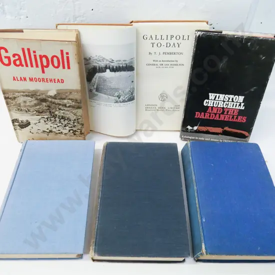 6 books - Gallipoli x 2, Churchill in the Dardanelles, 3 books on the battle of River Plate (Strabolgi, Campbell, Pope)