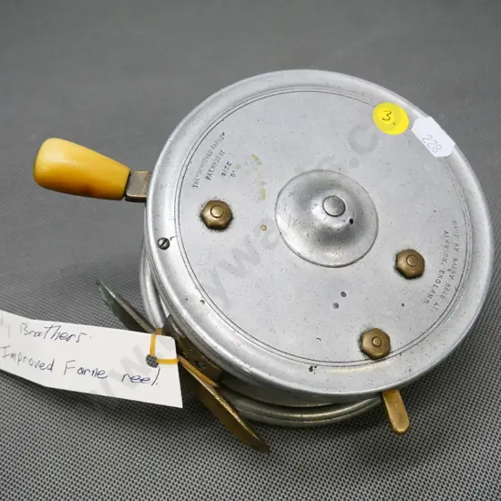 Hardy Bros Improved Farne aluminium fly fishing reel - diameter 120