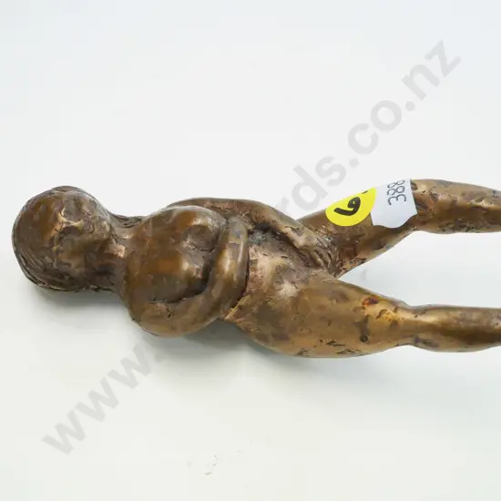 small cast bronze nude female figure (not free-standing) L-130