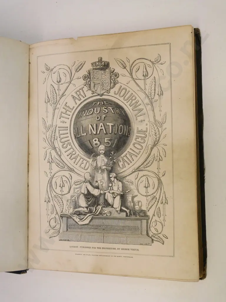 Art Journal Illustrated Catalog of the Industry of All Nations (1851 Great Exhibition) Wear to cover & binding Image 1++