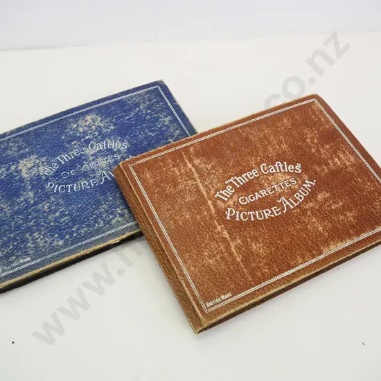 two Three Castles collector card albums full of cigarette cards