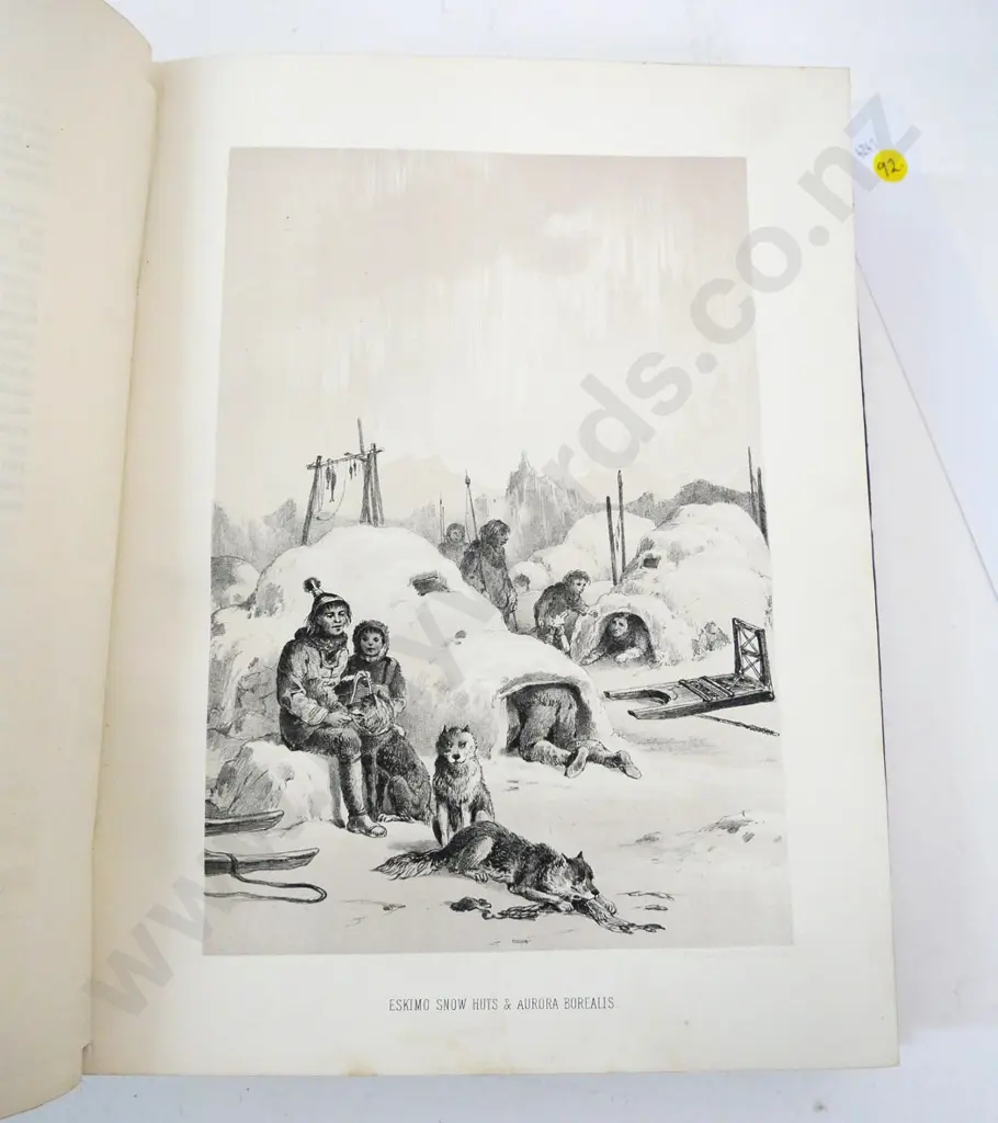 illustrated leather bound 'Arctic Expeditions from British & Foreign Shores' D. Murray Smith, 1877, some foxing Image 1++