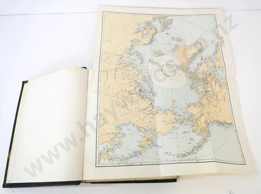 illustrated leather bound 'Arctic Expeditions from British & Foreign Shores' D. Murray Smith, 1877, some foxing Image 1++