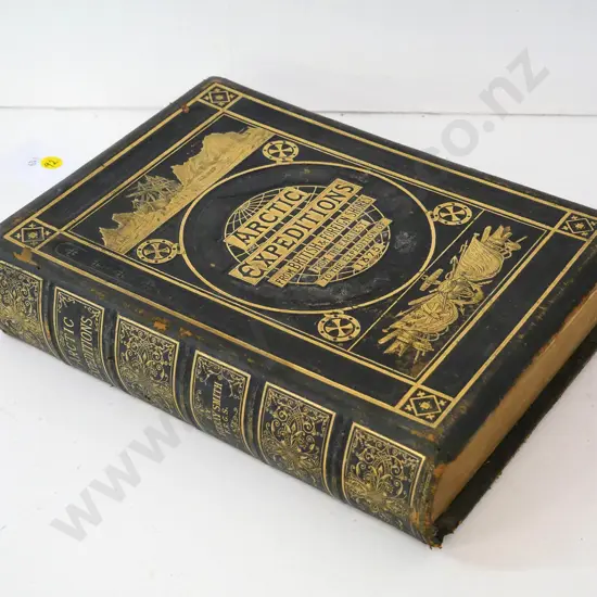 illustrated leather bound 'Arctic Expeditions from British & Foreign Shores' D. Murray Smith, 1877, some foxing