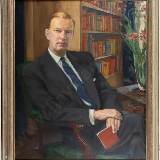 framed oil - portrait H-850 W-700