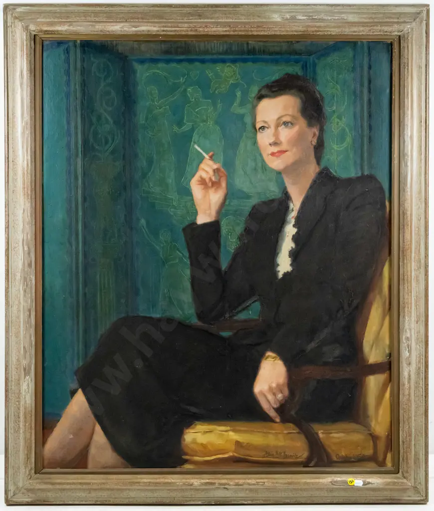 Horovitz Oct 1954 - framed oil - portrait H-840 W-690 Image 1++