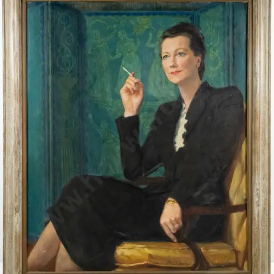 Horovitz Oct 1954 - framed oil - portrait H-840 W-690