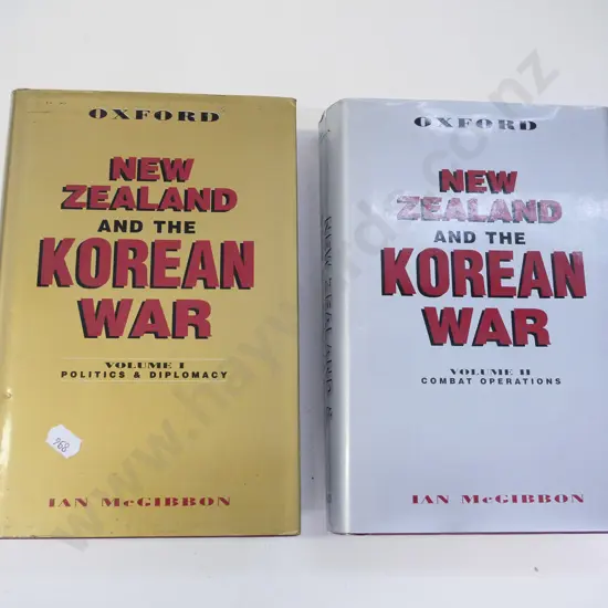 2 books - New Zealand and the Korean War - Volumes 1 & 2 - Ian McGibbon, Oxford University Press 1996