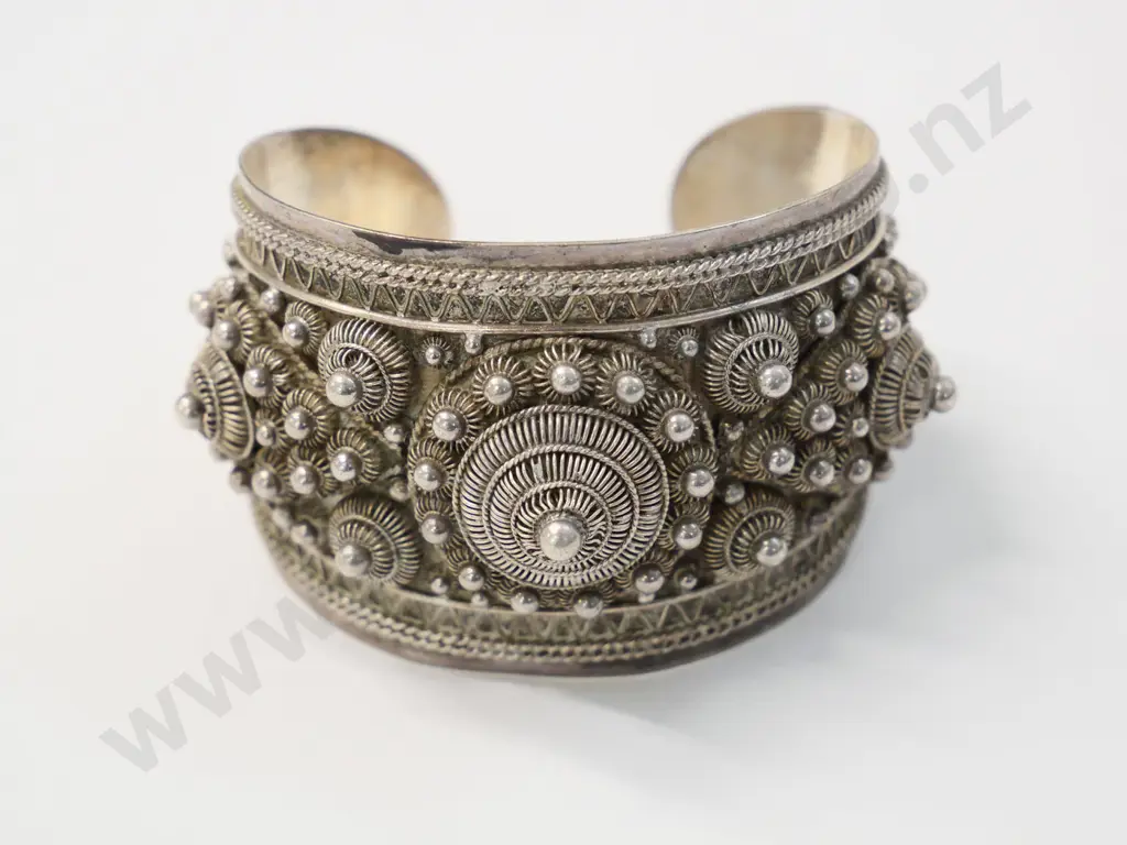 silver cuff bracelet stamped sterling silver Image 1++