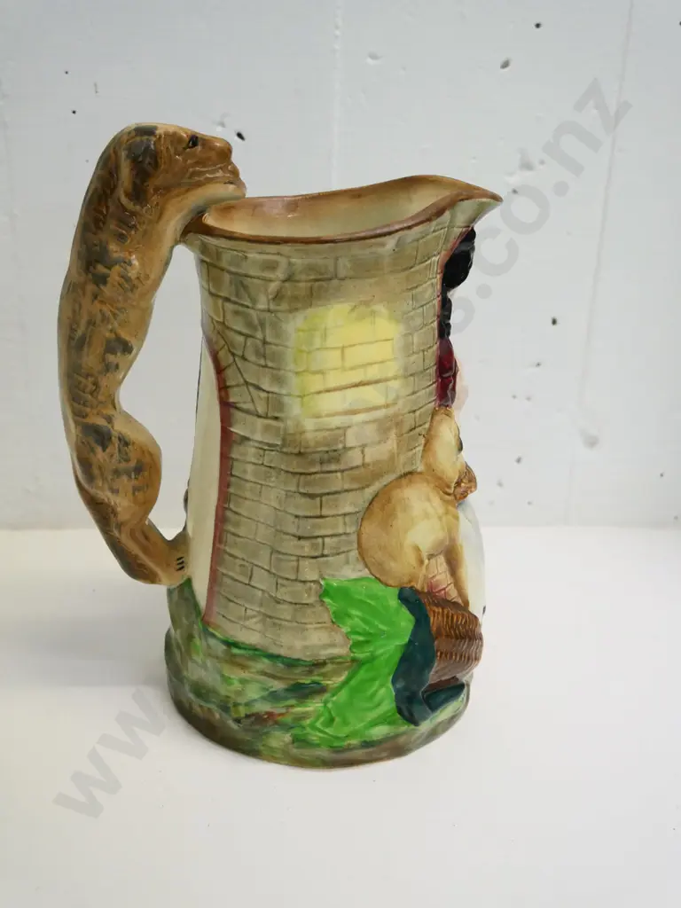 Burleigh Ware reproduction/reissue Old Feeding Time jug with dog handle, H-225 Image 1++