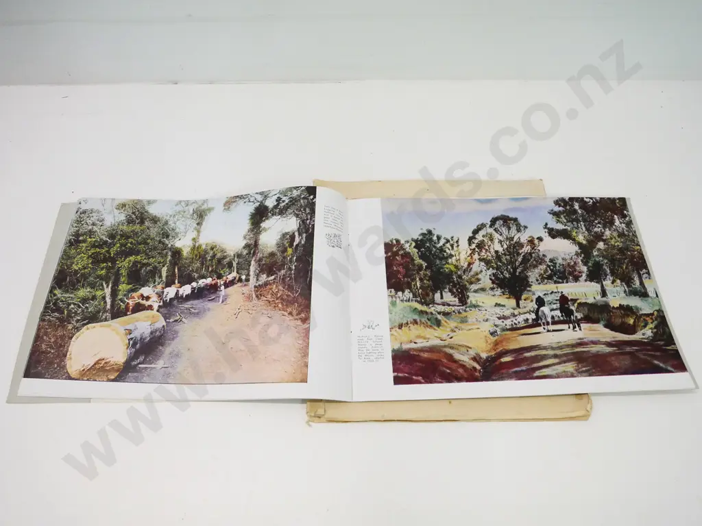 NZ souvenir publications - Dawson publishing photographic volume and string bound volume of prints Image 1++
