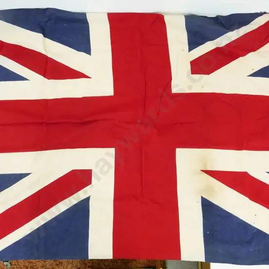vintage Union Jack flag, marked 'English Made' - some rust spots, minor fraying H-950 W-1330