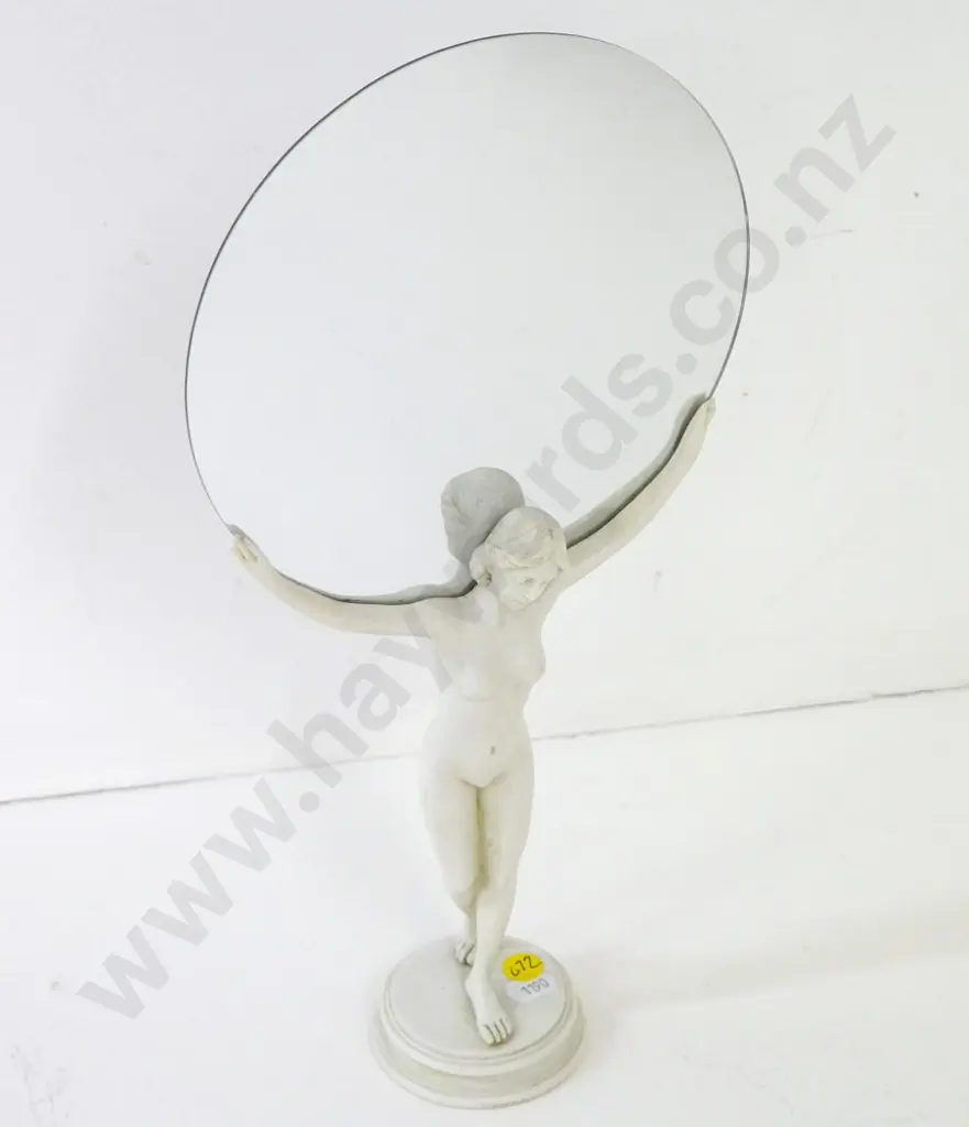 deco style china figural mirror H-360 Image 1++