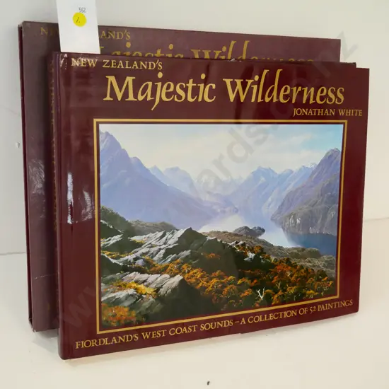 slip-cased book - Jonathan White's New Zealand's Majestic Wilderness - pub. Orakau House 1981