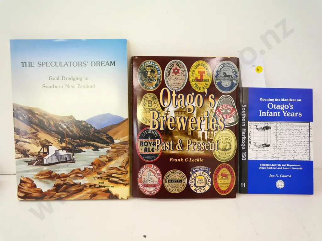 3 local history books - Otago's Infant Years, Otago Breweries Past & Present, Speculator's Dream Image 1++