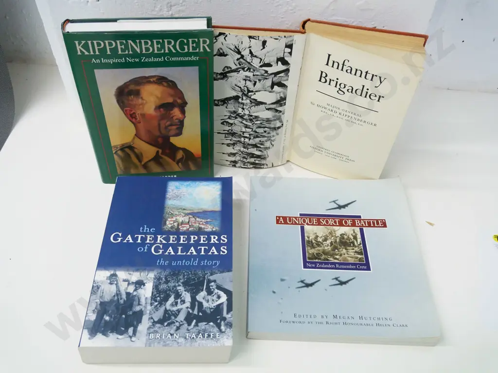 4 NZ military history books: Glyn Harper's Kippenberger & 3 Crete-related titles including Kippenberger memoir Image 1++