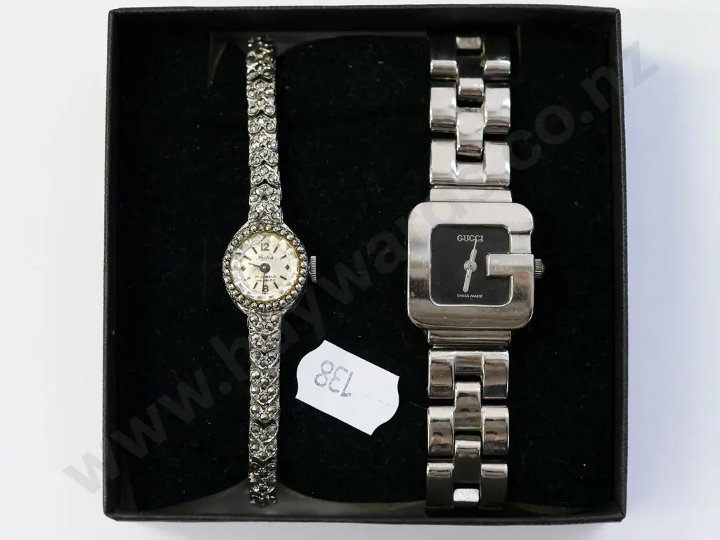 ladies marcasite watch & one other ladies watch, not verified Image 1++