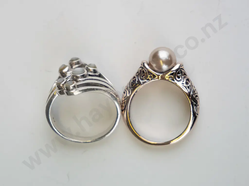 silver cz & amethyst ring {bit out of shape] & pair of earrings with teddy bears Image 1++