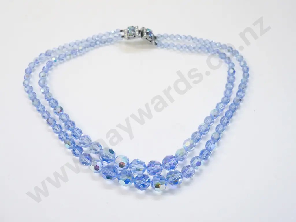2 strand blue crystal necklace Image 1++