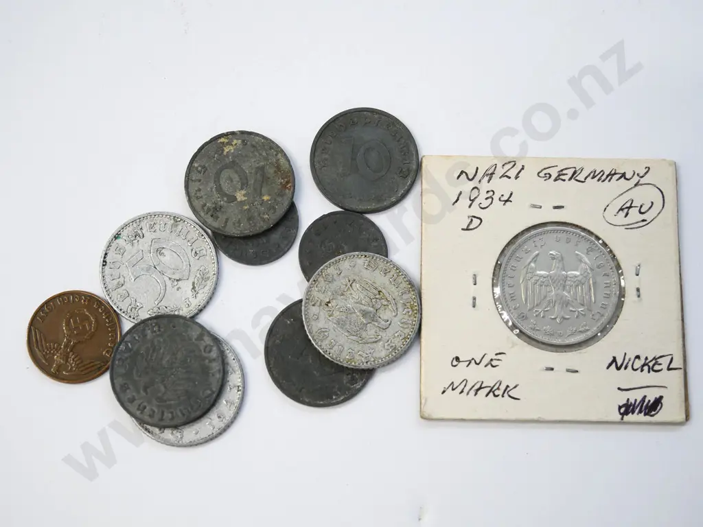 various German coins 1934 to 1944 date range Image 1++