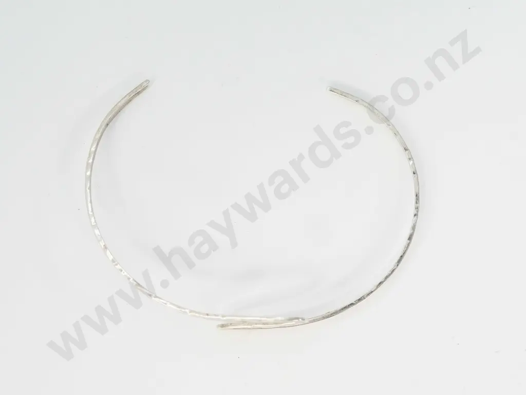 silver cuff style bangle stamped 925 Image 1++